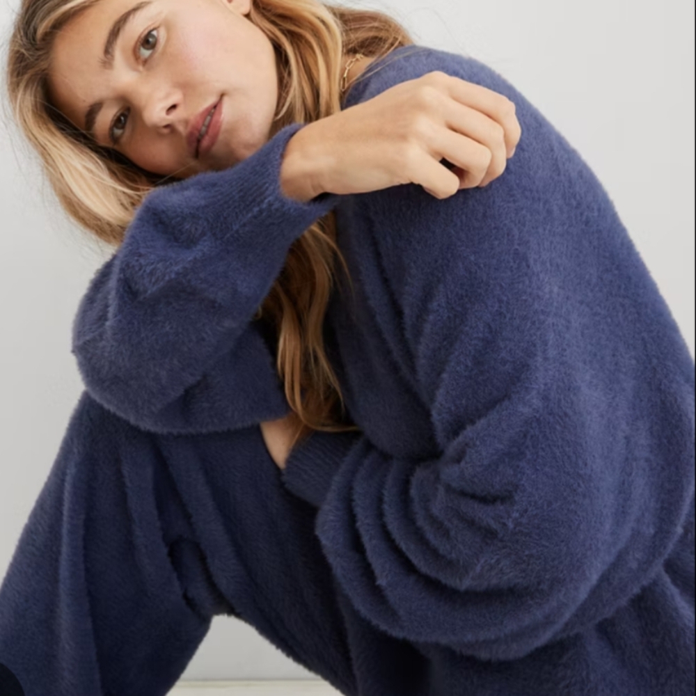 Aerie Blue Crew Neck Sweater